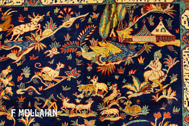 Persian Kashan Rug Part Silk n°:78515436